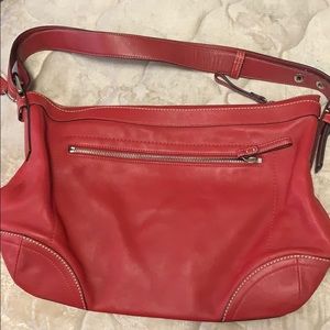 All red coach bag